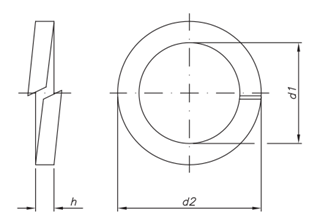 Desenho Técnico produto DIN 127 B