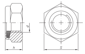 Desenho Técnico produto DIN 985 Desenho Técnico produto DIN 985